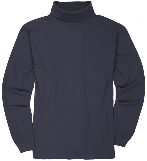 Adamo Fabio Comfort fit Turtleneck Long sleeve T-shirt Charcoal - T-shirts - T-shirts i store størrelser - 2XL-14XL