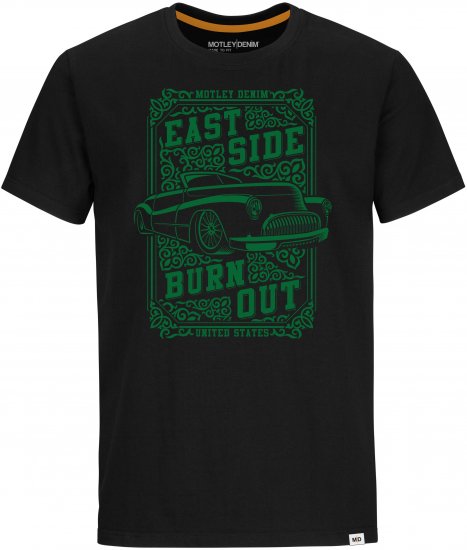 Motley Denim FILEY T-shirt Black - T-shirts - T-shirts i store størrelser - 2XL-14XL