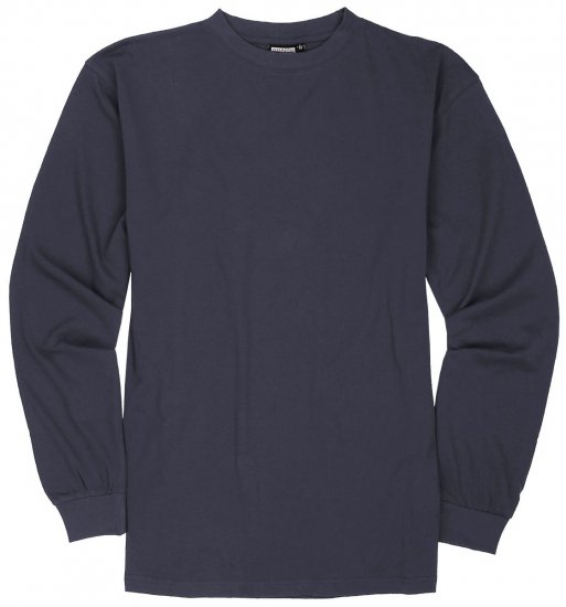 Adamo Floyd Comfort fit Long sleeve T-shirt Charcoal - T-shirts - T-shirts i store størrelser - 2XL-14XL