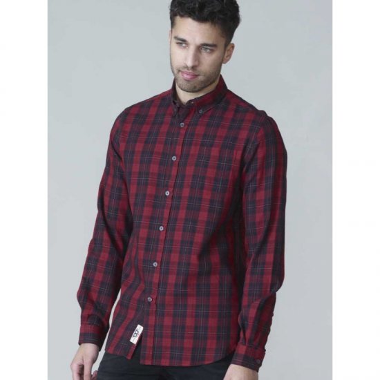 D555 Theo Long Sleeve Check Shirt - Skjorter - Skjorter til store mænd 2XL- 8XL