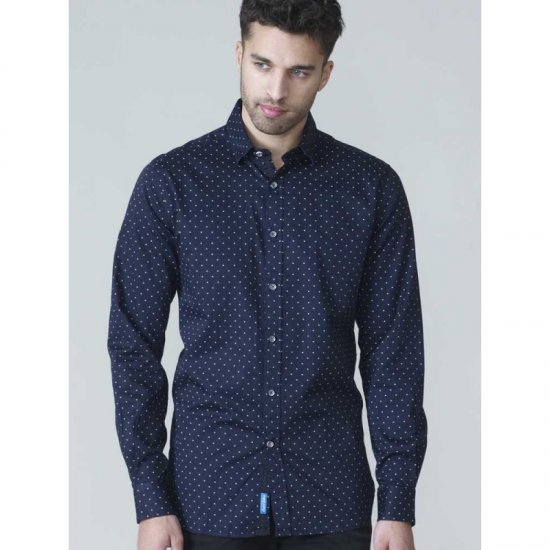 D555 Rashard Long Sleeve Printed Shirt - Skjorter - Skjorter til store mænd 2XL- 8XL