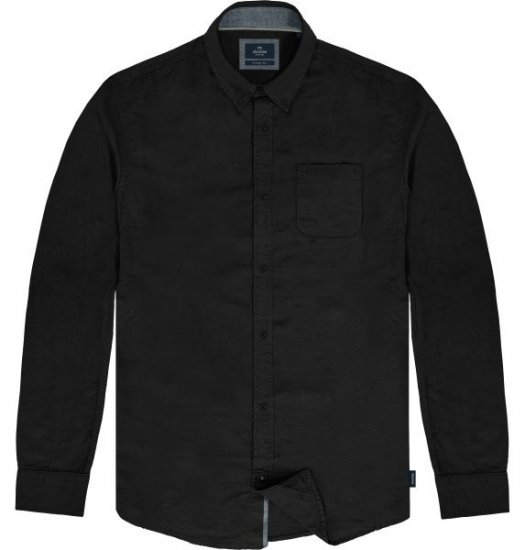 Double Outfitters GS-5225 Oxfordskjorte Sort - Skjorter - Skjorter til store mænd 2XL- 8XL