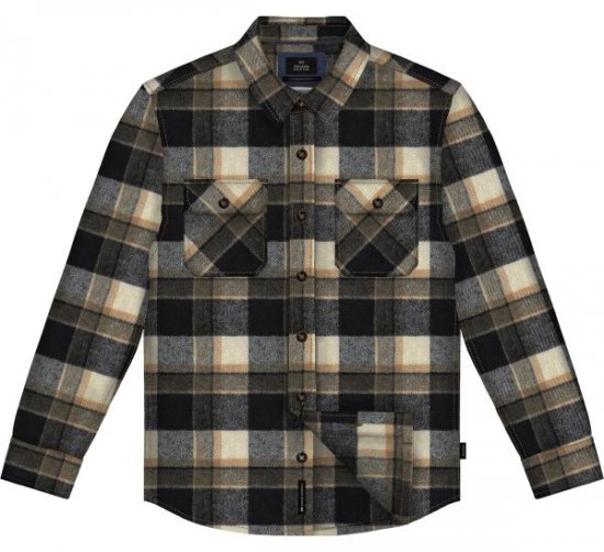 Double Outfitters GS-5233 Flonelsskjorte Mørkeblå/Beige - Skjorter - Skjorter til store mænd 2XL- 8XL