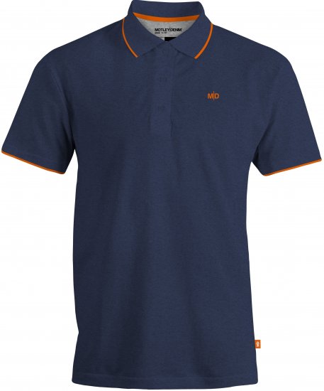 Motley Denim Helsinki Polo Dark Indigo - Polotrøjer - Polotrøjer 2XL-8XL