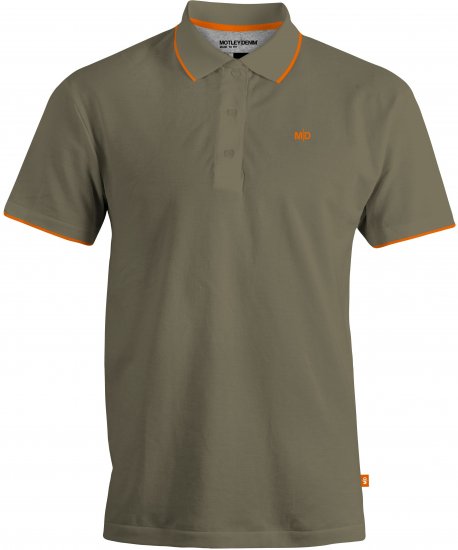 Motley Denim Helsinki Polo Dark Khaki - Polotrøjer - Polotrøjer 2XL-8XL
