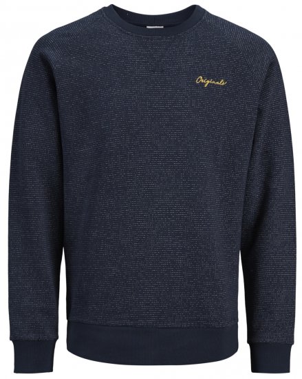 Jack & Jones Hide Sweatshirt Navy - Trøjer og hættetrøjer - Trøjer og Hættetrøjer i store størrelser - 2XL-14XL