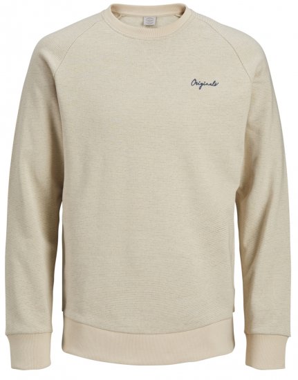 Jack & Jones Hide Sweatshirt Oatmeal - Trøjer og hættetrøjer - Trøjer og Hættetrøjer i store størrelser - 2XL-14XL