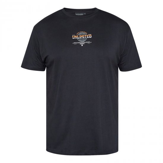 North Latitude T-Shirt With Print Sort - T-shirts - T-shirts i store størrelser - 2XL-14XL