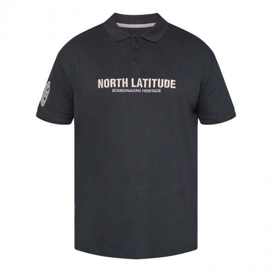 North Latitude Logo Polo Sort - Polotrøjer - Polotrøjer 2XL-8XL