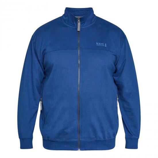 North Latitude Sweat Cardigan Blå - Trøjer og hættetrøjer - Trøjer og Hættetrøjer i store størrelser - 2XL-14XL