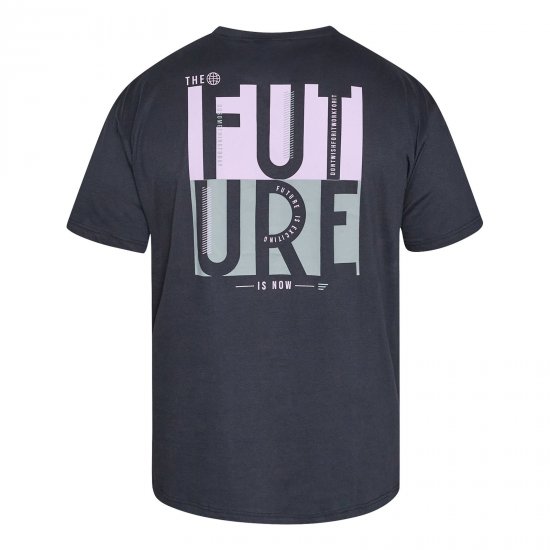 North Latitude T-Shirt With Back Print Sort - TALL T-shirts - Lange T-shirts Mænd