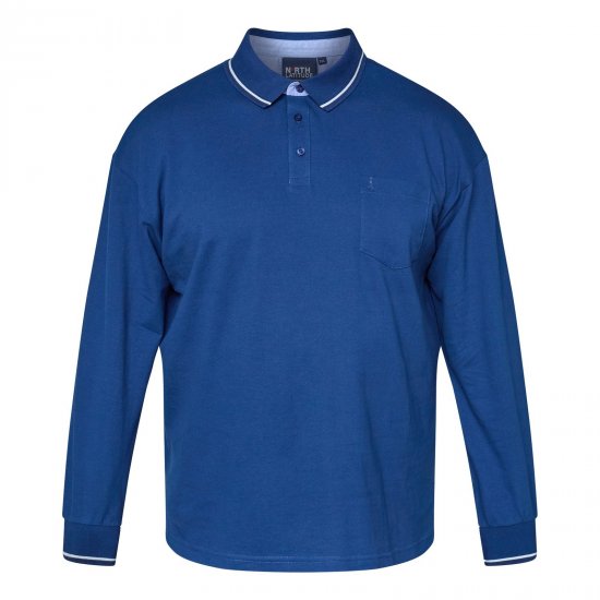 North Latitude Superflex Polo LS Blå - Polotrøjer - Polotrøjer 2XL-8XL