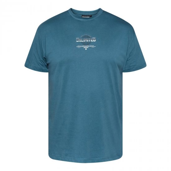 North Latitude T-Shirt With Print Blå - T-shirts - T-shirts i store størrelser - 2XL-14XL