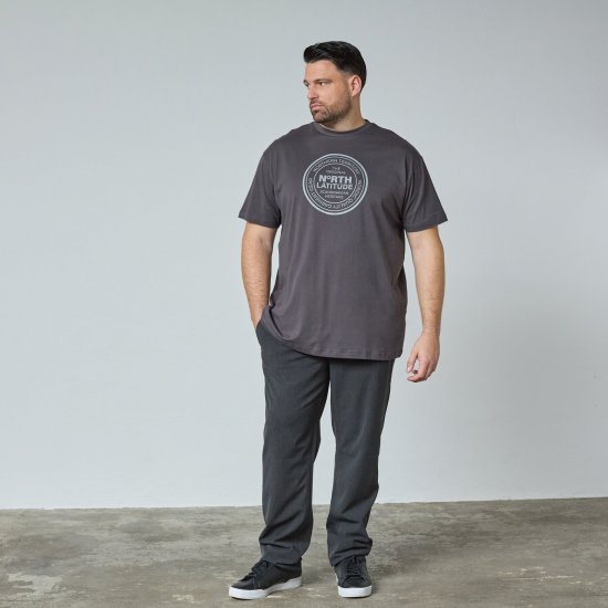 North Latitude T-Shirt Grå/Koksgrå - TALL T-shirts - Lange T-shirts Mænd