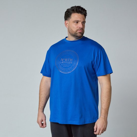 North Latitude T-Shirt Blå - T-shirts - T-shirts i store størrelser - 2XL-14XL