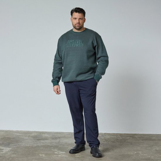 North Latitude Crewneck Logo Sweat Grøn/Khaki - TALL trøjer - TALL sweatshirts til høje mænd