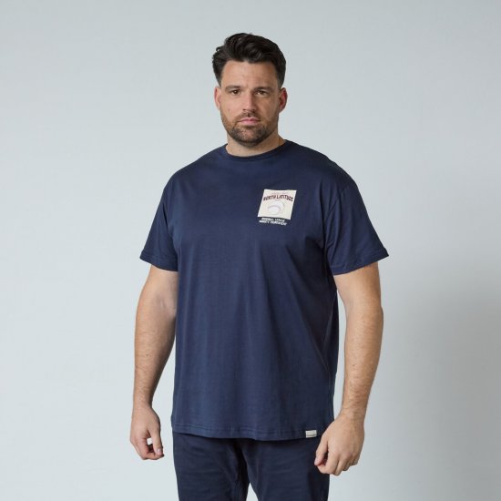 North Latitude T-Shirt With Print Mørkeblå - T-shirts - T-shirts i store størrelser - 2XL-14XL