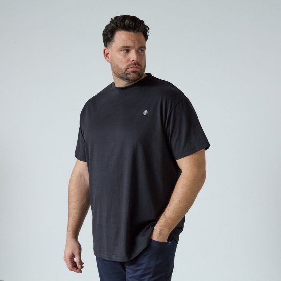North Latitude T-Shirt With Back Print Sort - T-shirts - T-shirts i store størrelser - 2XL-14XL