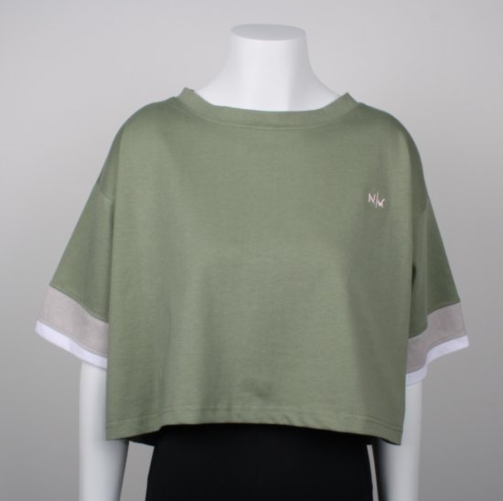 Nora Mikken AGNES Crop Top Green - T-shirts - 