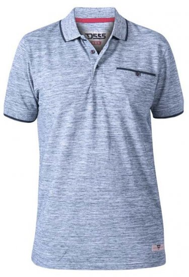 D555 Isaac Reno Pique Polo Blue Reno - Polotrøjer - Polotrøjer 2XL-8XL