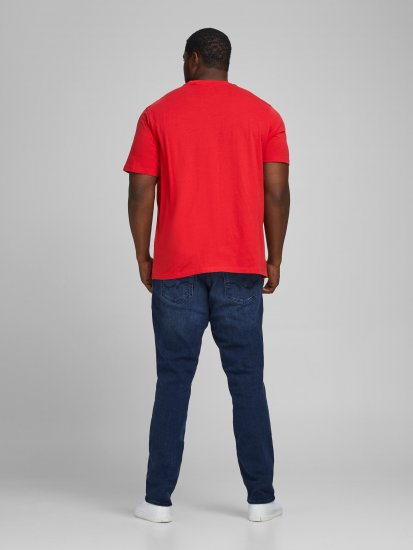 Jack & Jones Elogo T-Shirt True Red - T-shirts - T-shirts i store størrelser - 2XL-14XL