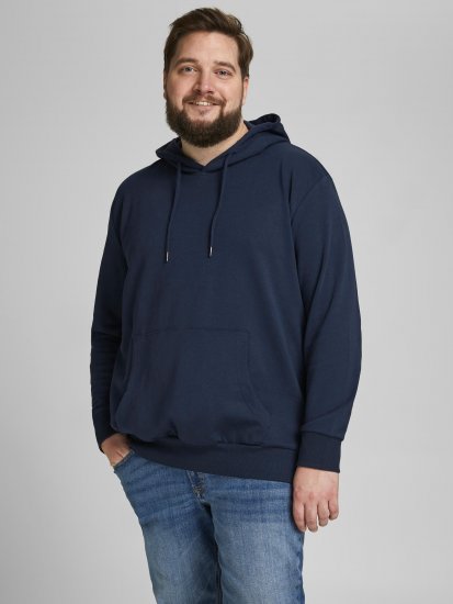 Jack & Jones Basic Sweat Hood Navy Blazer - Trøjer og hættetrøjer - Trøjer og Hættetrøjer i store størrelser - 2XL-14XL