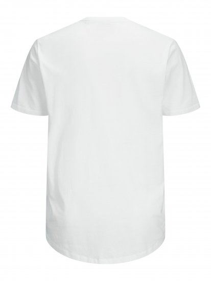 Jack & Jones NOA Crew Neck T-shirt White - T-shirts - T-shirts i store størrelser - 2XL-14XL
