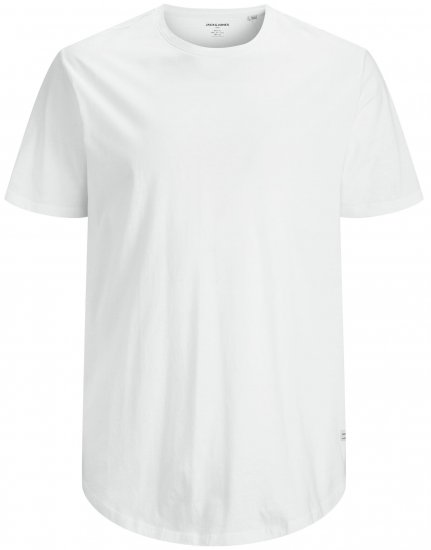 Jack & Jones NOA Crew Neck T-shirt White - T-shirts - T-shirts i store størrelser - 2XL-14XL