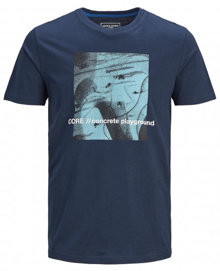Jack & Jones Jump T-shirt Navy - T-shirts - T-shirts i store størrelser - 2XL-14XL
