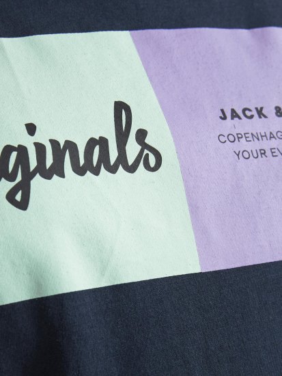 Jack & Jones Joshua T-shirt Navy - T-shirts - T-shirts i store størrelser - 2XL-14XL