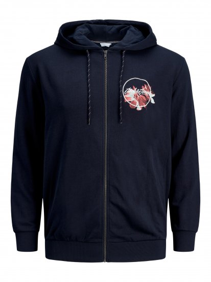 Jack & Jones Califlomax Sweat Hood Navy blazer - Trøjer og hættetrøjer - Trøjer og Hættetrøjer i store størrelser - 2XL-14XL