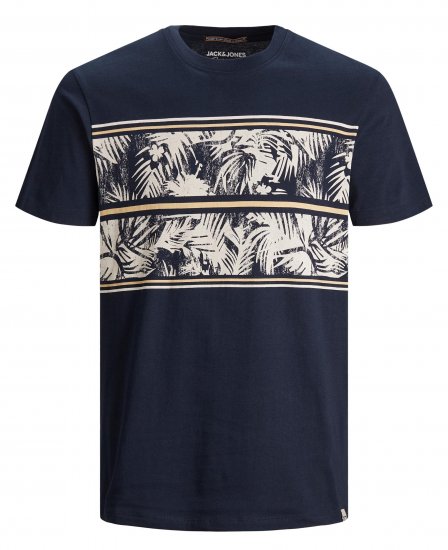 Jack & Jones Sunnys Tee Navy Blazer - T-shirts - T-shirts i store størrelser - 2XL-14XL