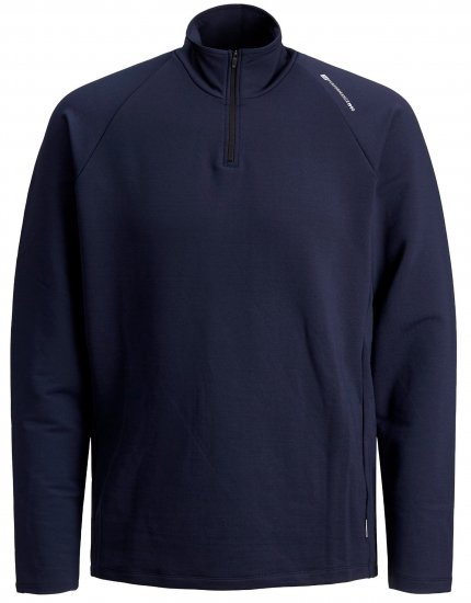Jack & Jones Running Half Zip Sweat Navy - Trøjer og hættetrøjer - Trøjer og Hættetrøjer i store størrelser - 2XL-14XL