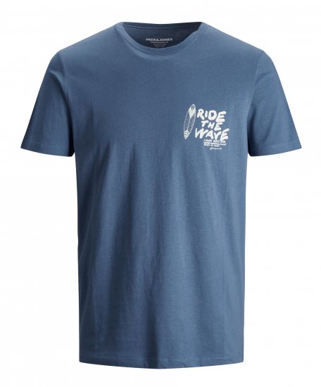 Jack & Jones Strims T-Shirt Ensign Blue - T-shirts - T-shirts i store størrelser - 2XL-14XL