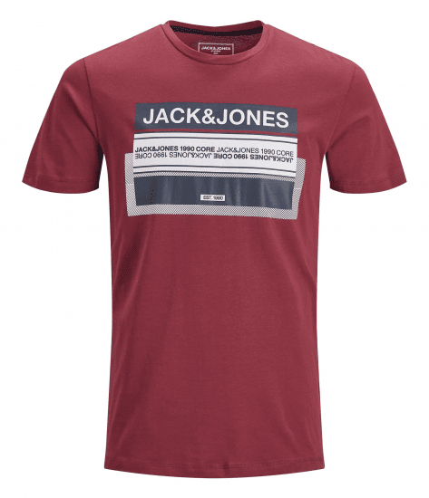Jack & Jones Booster T-shirt Sun-Dried Tomato - T-shirts - T-shirts i store størrelser - 2XL-14XL