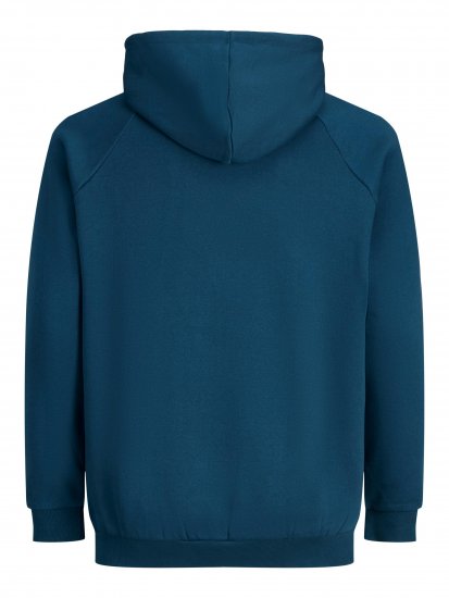 Jack & Jones Booster Hoodie Blue - Trøjer og hættetrøjer - Trøjer og Hættetrøjer i store størrelser - 2XL-14XL