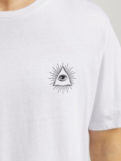 Jack & Jones Jackie Crew Neck T-Shirt White - T-shirts - T-shirts i store størrelser - 2XL-14XL