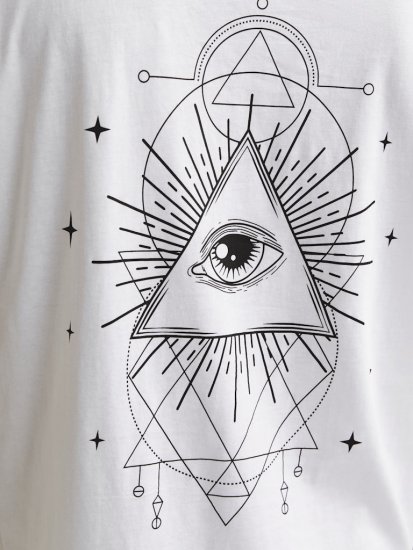 Jack & Jones Jackie Crew Neck T-Shirt White - T-shirts - T-shirts i store størrelser - 2XL-14XL