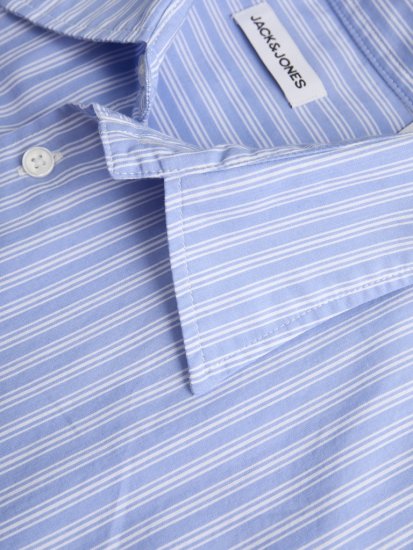 Jack & Jones Cody Poplin Long Sleeve Shirt Windsurfer - Skjorter - Skjorter til store mænd 2XL- 8XL