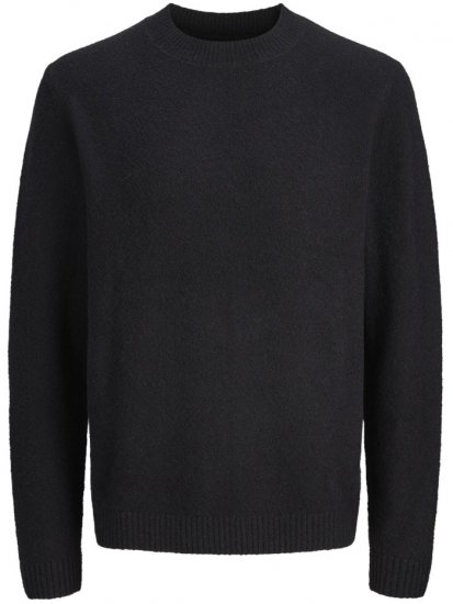 Jack & Jones Maverick Crew Neck Knitted Sweater Black - Trøjer og hættetrøjer - Trøjer og Hættetrøjer i store størrelser - 2XL-14XL