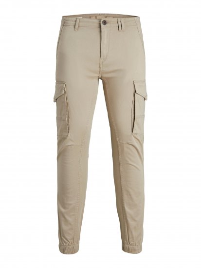 Jack & Jones JPSTPAUL Cuffed Cargopants Sand - Jeans og bukser - Herrejeans og bukser i store størrelser W40-W70