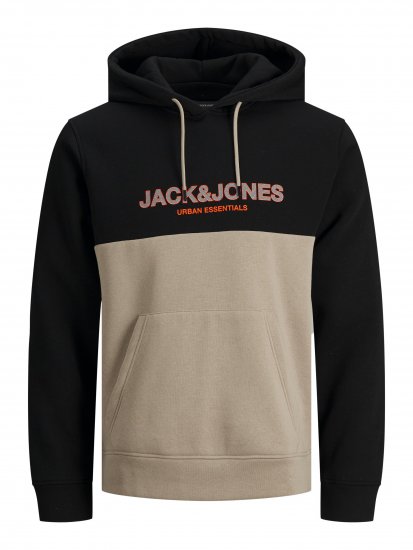 Jack & Jones JJEURBAN BLOCKING SWEAT Beige - Trøjer og hættetrøjer - Trøjer og Hættetrøjer i store størrelser - 2XL-14XL