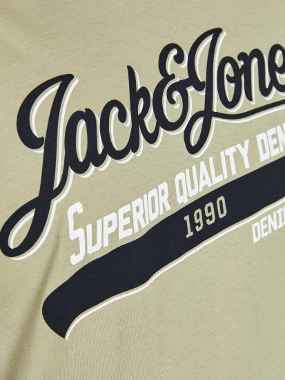 Jack & Jones JJELOGO TEE Light Green - T-shirts - T-shirts i store størrelser - 2XL-14XL