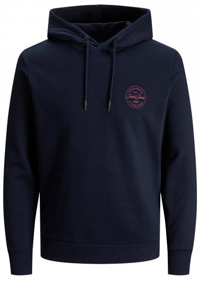 Jack & Jones JJESHARK SWEAT Hoodie Navy - Trøjer og hættetrøjer - Trøjer og Hættetrøjer i store størrelser - 2XL-14XL
