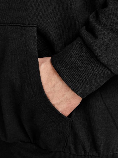 Jack & Jones JJESHARK SWEAT Hoodie Black - Trøjer og hættetrøjer - Trøjer og Hættetrøjer i store størrelser - 2XL-14XL