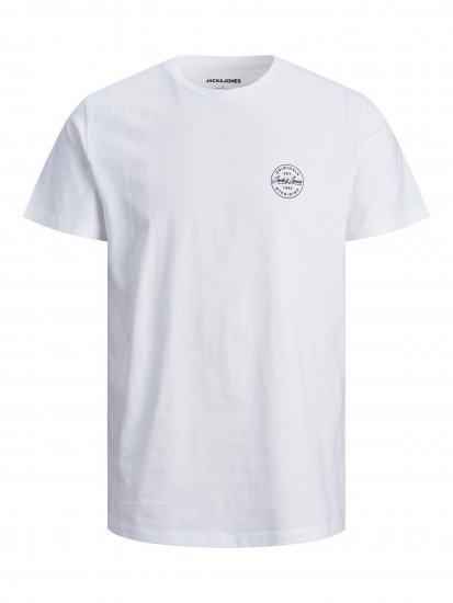 Jack & Jones JJESHARK TEE White - T-shirts - T-shirts i store størrelser - 2XL-14XL