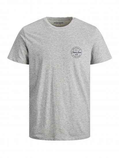 Jack & Jones JJESHARK TEE Gray - T-shirts - T-shirts i store størrelser - 2XL-14XL