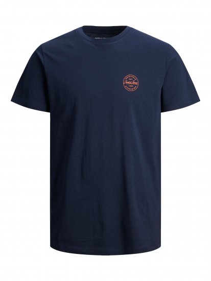Jack & Jones JJESHARK TEE Navy - T-shirts - T-shirts i store størrelser - 2XL-14XL
