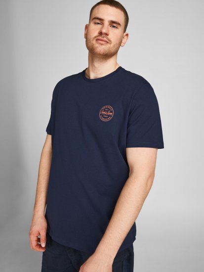 Jack & Jones JJESHARK TEE Navy - T-shirts - T-shirts i store størrelser - 2XL-14XL