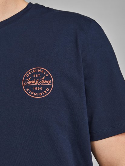 Jack & Jones JJESHARK TEE Navy - T-shirts - T-shirts i store størrelser - 2XL-14XL